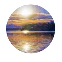 Serene Sunset Over Water Mini Round Pill Box by ExtraAwesomeSauce