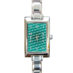 Peaceful Japanese Kanji Design Rectangle Italian Charm Watch by ExtraAwesomeSauce