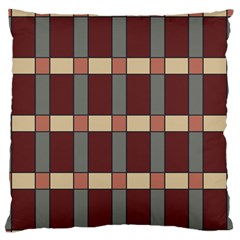 Modern Art Geometric Pattern In Red Hues Large Premium Plush Fleece Cushion Case (two Sides) by ExtraAwesomeSauce