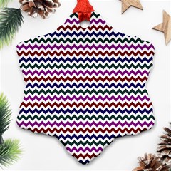 Chevron Pattern Snowflake Ornament (two Sides) by ytdream