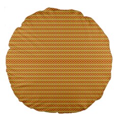 An Orange And Yellow Background With Small Dots Large 18  Premium Round Cushions by catchydesignhill