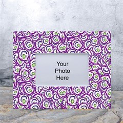 Funny Bacterias Drawing Motif Random Pattern White Tabletop Photo Frame 4 x6  by dflcprintsclothing