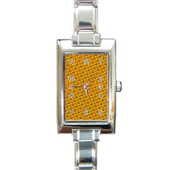 Pixel Art Mushroom Pattern Rectangle Italian Charm Watch by ExtraAwesomeSauce