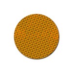 Pixel Art Mushroom Pattern Rubber Coaster (Round) Front