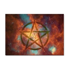 Enchanted Nebula Pentagram Art Sticker A4 (10 Pack) by ExtraAwesomeSauce