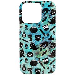 Ghosts Owls Pumpkins Iphone 15 Pro Black Uv Print Pc Hardshell Case by kyorashop23