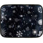 Snowflakes Snow Snowfall Snowing Two Sides Fleece Blanket (Mini) 35 x27  Blanket Front