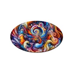 Dynamic Color Vortex Sticker Oval (10 Pack) by ExtraAwesomeSauce