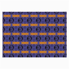 Bitcoin Logo Pattern Large Glasses Cloth by ExtraAwesomeSauce