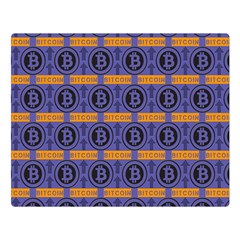 Bitcoin Logo Pattern Two Sides Premium Plush Fleece Blanket (large) by ExtraAwesomeSauce