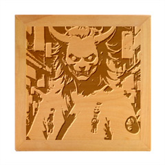 Demon Samurai Wood Photo Frame Cube by AwesomeSauce