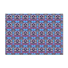 Colorful Sugar Skull Cat Pattern Sticker A4 (10 Pack) by ExtraAwesomeSauce