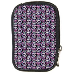 Sugar Skull Cat Pattern Compact Camera Leather Case by ExtraAwesomeSauce