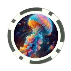 Cosmic Jellyfish Artwork Poker Chip Card Guard (10 Pack) by ExtraAwesomeSauce