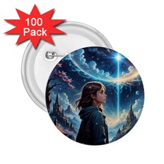 Enchanting Fantasy Night Sky Scene 2 25  Buttons (100 Pack)  by ExtraAwesomeSauce