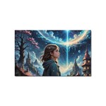 Enchanting Fantasy Night Sky Scene Sticker Rectangular (100 pack) Front