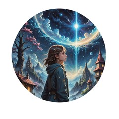 Enchanting Fantasy Night Sky Scene Mini Round Pill Box by ExtraAwesomeSauce