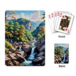 Serene Mountain Waterfall Landscape Playing Cards Single Design (Rectangle) Back