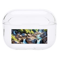 Serene Mountain Waterfall Landscape Hard Pc Airpods Pro Case by ExtraAwesomeSauce