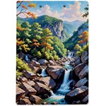 Serene Mountain Waterfall Landscape A4 Acrylic Clipboard Back