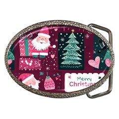 Christmas Santa Claus Belt Buckles by Posterlux