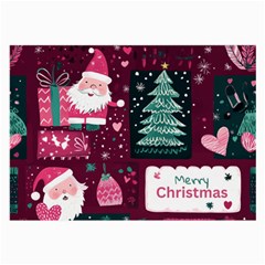 Christmas Santa Claus Large Glasses Cloth by Posterlux