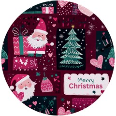 Christmas Santa Claus Uv Print Round Tile Coaster by Posterlux