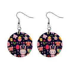 Bunny - Easter Pattern Mini Button Earrings by kyorashop23