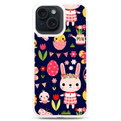 Bunny - Easter Pattern Iphone 15 Plus Tpu Uv Print Case by kyorashop23