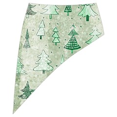 Green Christmas Trees, Cute, Doodle Asymmetrical Ruffle Hem Skirt  by kyorashop23