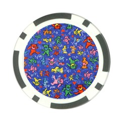 Grateful Dead Dancing Bears Pattern Poker Chip Card Guard (10 Pack) by Salmanaz77