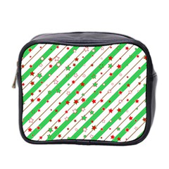 Christmas Paper Stars Pattern Texture Background Colorful Colors Seamless Mini Toiletries Bag (two Sides) by Ket1n9