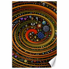 Swirl Vortex Emoji Cyclone Motion Art Canvas 24  X 36  by Paksenen