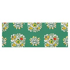 Retro 1960s Flowers Pattern 2 Banner And Sign 8  X 3  by violetheavensky