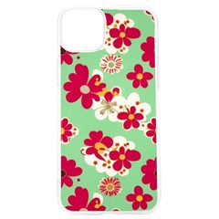 Retro 1960s Flowers Pattern Iphone 15 Pro Tpu Uv Print Case by violetheavensky