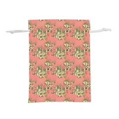 Retro 1880s Flowers Pattern 12 Lightweight Drawstring Pouch (s) by violetheavensky