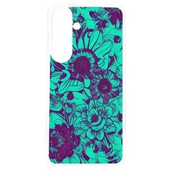 Mid Century Retro Floral 1970s 1960s Pattern 101 Samsung Galaxy S24 6 2 Inch Tpu Uv Case by violetheavensky