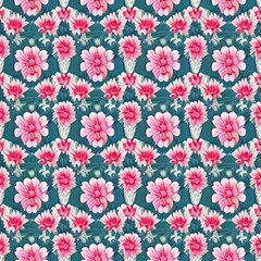 Retro 1880s Flowers Pattern 22 Play Mat (square) by violetheavensky