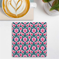 Retro 1880s Flowers Pattern 22 Uv Print Square Tile Coaster  by violetheavensky