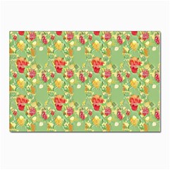 Retro 1880s Flowers Pattern 17 Postcards 5  X 7  (pkg Of 10) by violetheavensky