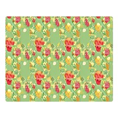 Retro 1880s Flowers Pattern 17 Premium Plush Fleece Blanket (large) by violetheavensky