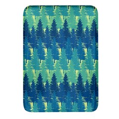 Christmas Trees Pattern Digital Paper Seamless Rectangular Glass Fridge Magnet (4 Pack) by Paksenen