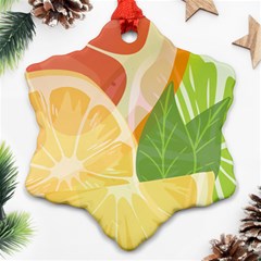 Citrus Fruit Healthy Vitamin Ornament (snowflake) by Paksenen