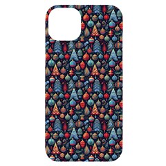 Vintage Style Christmas Decoration Pattern Motif Iphone 14 Plus Black Uv Print Pc Hardshell Case by dflcprintsclothing