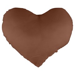 Mocha Mousse Hex Code #a47864 Large 19  Premium Flano Heart Shape Cushions by dressshop