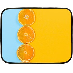 Orange, Slices, Fruit, Citrus Two Sides Fleece Blanket (mini) by kyorashop23