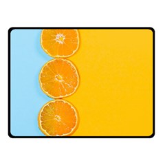 Orange, Slices, Fruit, Citrus Fleece Blanket (small) by kyorashop23