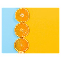 Orange, Slices, Fruit, Citrus Premium Plush Fleece Blanket (medium) by kyorashop23