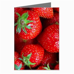 Strawberry, Berries, Fresh, Red Greeting Card by kyorashop23