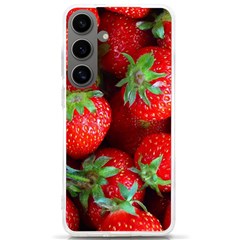 Strawberry, Berries, Fresh, Red Samsung Galaxy S24 Ultra 6 9 Inch Tpu Uv Case by kyorashop23